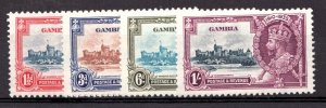 1935 Gambia Sc# 125-28 - KGV Silver Jubilee postage stamp set MH