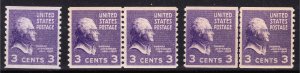 MOstamps - US #842 Mint OG NH Coil Single, Pair & Line Pair - Lot # DS-1704