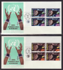 UN New York 263-264 Namibia P/B Geneva S/2 U/A FDC