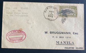 1928 San Jose Philippines First Flight Cover To Manila Via US airplane