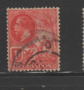 BARBADOS #118  1912  1p   KING GEORGE V   USED F-VF  I