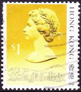 HONG KONG 1987 QEII $1 Multicoloured (With Date) SG607 FU