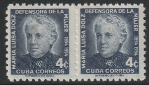 Cuba 1954 Sc 534 pair MNH**