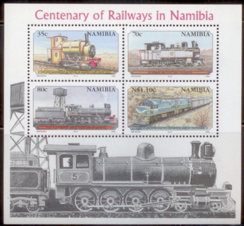 Namibia 1995  SC# 774-7a Trains S/S MNH L189