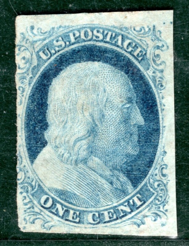 USA Classic Stamp Scott.7 1c Blue (Type II) (1851) Mint {samwells}LGREEN29