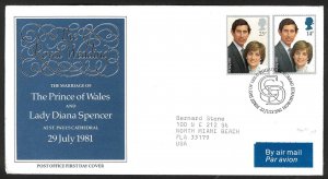 Great Britain Sc#950-951 Royal Wedding (1981) FDC