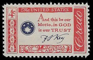 U.S. #1142 MNH; 4c American Credo - Francis Scott Key (1960) (2)