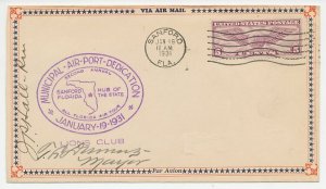 Cover / Postmark USA 1931 Municipal Air Port Dedication - Lions Club