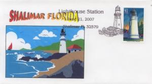 2007 Lighthouse Umpqua River OR - Shalimar FL FDC