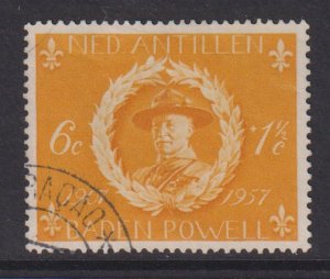 Netherlands Antilles  #B28  used 1957 Lord Baden-Powell  6c