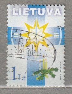 LITHUANIA 2002 Christmas Used(o) #HS359