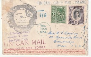 Tonga Canoe Mail Cover (~0031k)