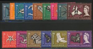 SOLOMON ISLANDS 128-142 MINT HINGED QEII