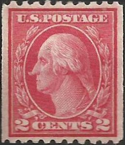 # 487 Mint Hinged Carmine George Washington