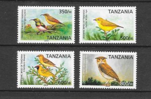 BIRDS - TANZANIA #2407-10 MNH