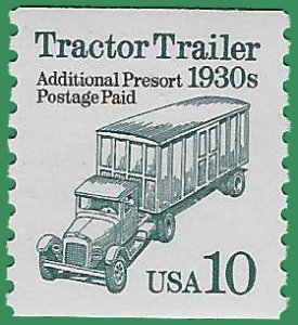 #2458 10c Tractor Trailer 1930s Coil Single LGG 1994 Mint NH