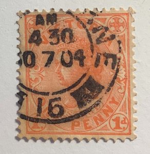 Victoria 1905 Scott 219 used - 1p, Queen Victoria