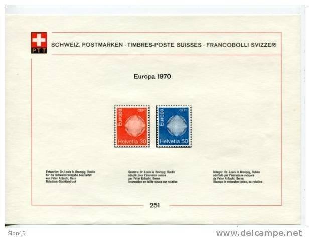 Switzerland 1970 Mi 923-939  MH Complete sets on 5 PTT Cards