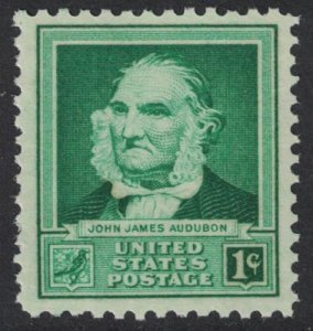 United States; #874 John Audubon 1c 1940; Mint Never hinged MNH Nice
