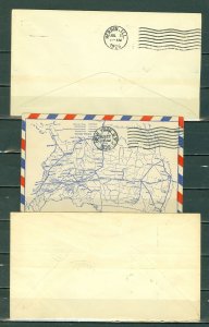 US 1926/28-29 LOT of (3) HISTORIC AIR MAIL COVERS & CARD...NICE