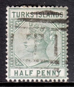 Turks Islands - Scott #51 - Used - Heavily hinged - SCV $2.00