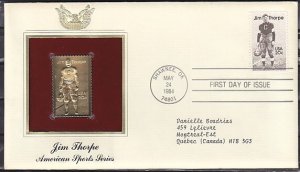 United States, Scott cat. 2044. S. Joplin, Gold Foil Replica. First day cover. ^