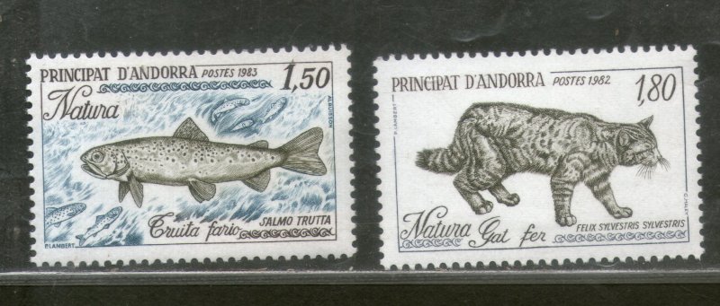 Andorra 1982-3 Fish Wild Big Cat Nature Protection Wildlife Sc 300,306 MNH #3393