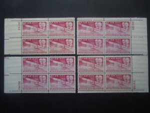 #C45 6c Wright Brothers Plate Block #24156 Matched Set MNH OG VF
