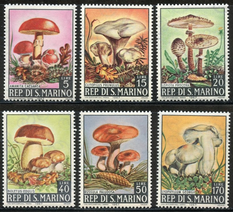 San Marino Scott 665-70 MVFNHOG - Mushrooms - SCV $1.50