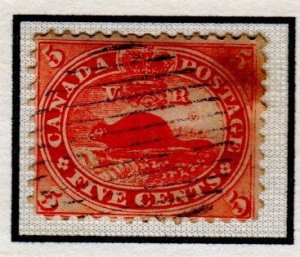SC# 15 - (5c) - Beaver, vermillion, hinged, used