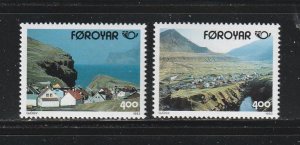 Faroe Islands 250-251 Set MNH Villaged Of Gjogv