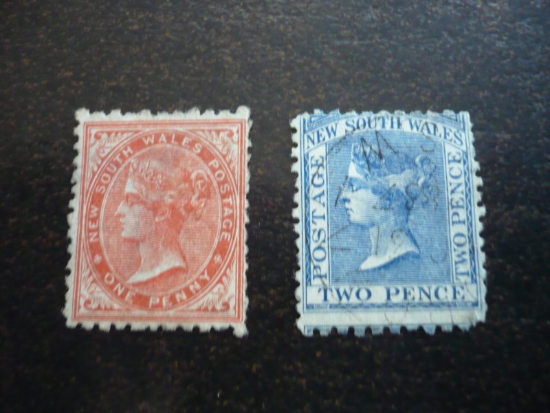 Stamps - New South Wales - Scott# 61-62 - Used Part Set of 2 Stamps