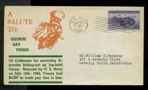 1944 WW2 PATRIOTIC SHERMAN #16 BOONE PUBLISHER NAVY CANCEL WWII