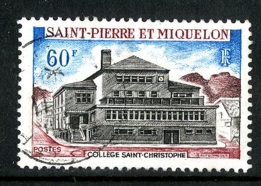 ST. PIERRE & MIQUELON 388 USED SCV $9.50 BIN $3.25