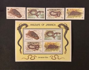 Jamaica Scott #591-594 never hinged