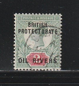 Niger Coast Protectorate 3 U Overprint