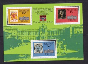 Surinam   #573  MNH  1981  sheet WIPA stamp expo