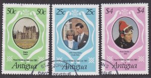 Antigua # 623-625, Royal Wedding - Princess Diana, Used