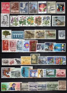 Iceland Stamp Collection MNH/Used Landscapes Birds Flowers ZAYIX 0924S0024