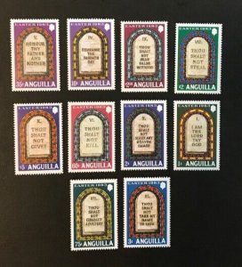 Anguilla - #526-35 Easter Set - 10 Commandments - MNH