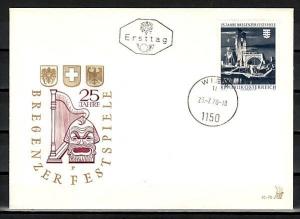 Austria, Scott cat. 877. Bregenz Festival issue. First day cover.