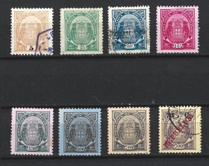 Mozambique Company Mint & Used Lot 8 Different Coat of Arms stamps 2019CV $16.35