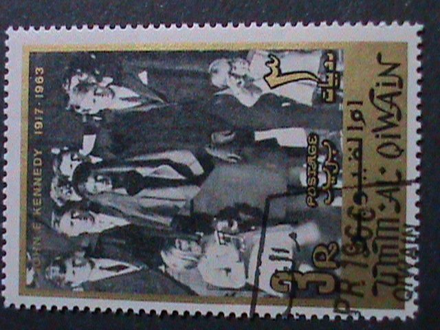 UMM AL QWAIN STAMP: 1963 JOHN FRANCIS KENNEDY CTO LARGE STAMP SET. RARE;