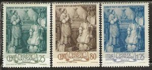 Vatican 80-82, mint, hinge remnants. short set of three.  1942. (V20)