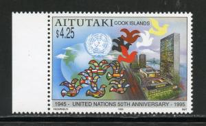 AITUTAKI 1995 50th ANNIVERSARY OF THE UNITED NATIONS  STAMP  MINT NH