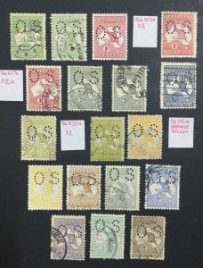 MOMEN: AUSTRALIA SG #O16-O26 1914 KANGAROO USED £1,300 LOT #60199