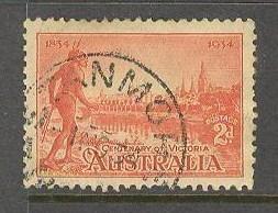 AUSTRALIA Sc# 142a USED F Yarra Yarra River & Tribesman