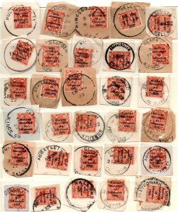 1922 Rialtas ovpts., collection of cancellations #1, mostly Skeleton cancels