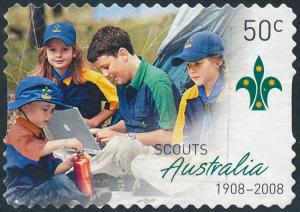 Australia 2008 50c Centenary of Scouting in Australia Scout Camp S/A SG2920 Used