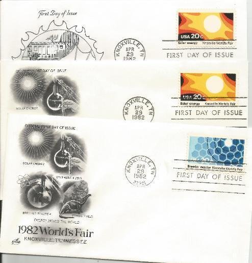 1982 World's Fair 3 FDC's